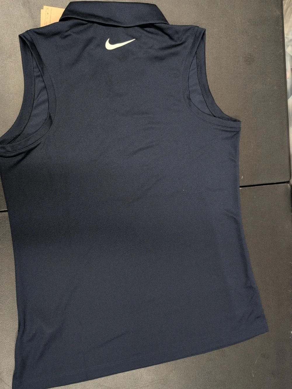 Nike Women's Obsidian Navy Sleeveless Dri-FIT Golf Polo- Size S